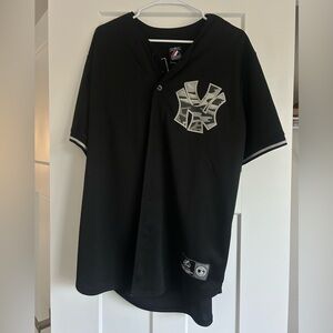 Yankee Black and Silver Camo Men's Jersey